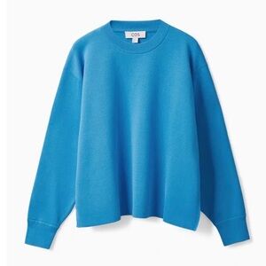 COS Women's Vibrant Blue Crew Neck Sweater Size M